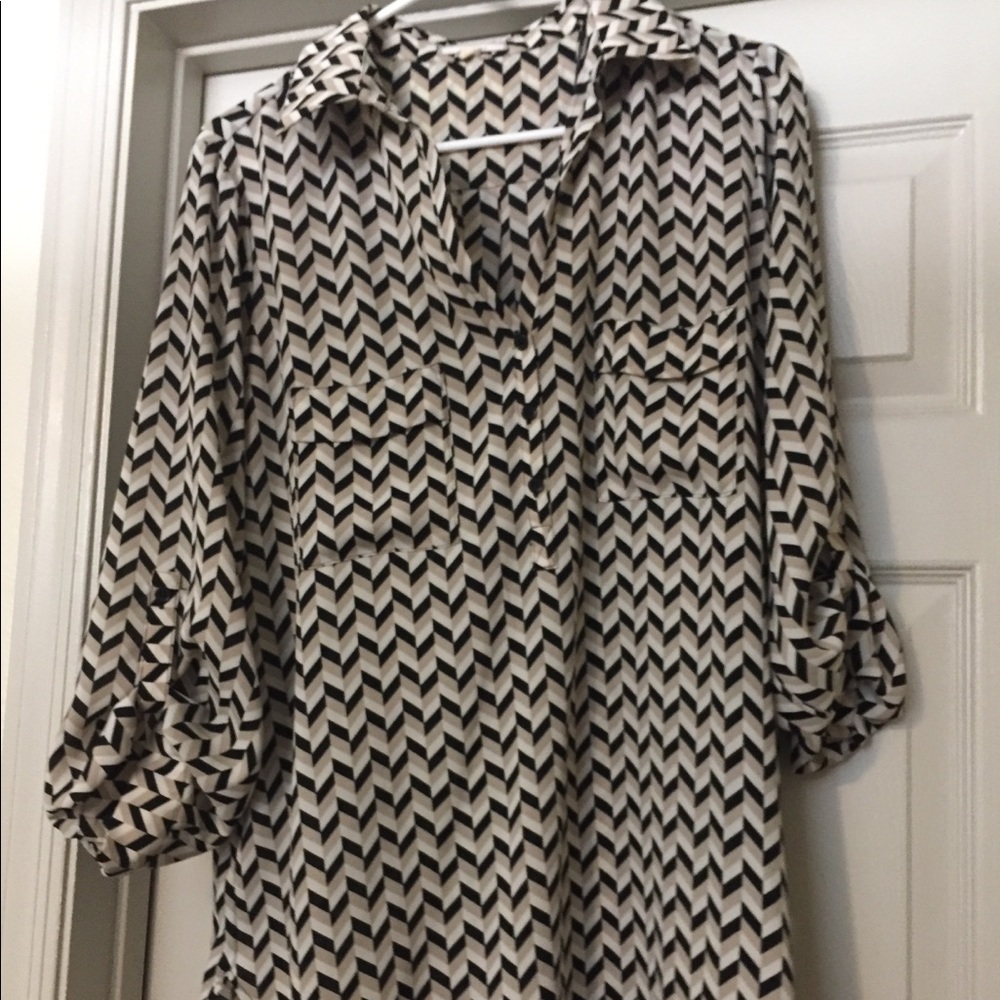Work Blouse. Chevron Pattern. - image 3